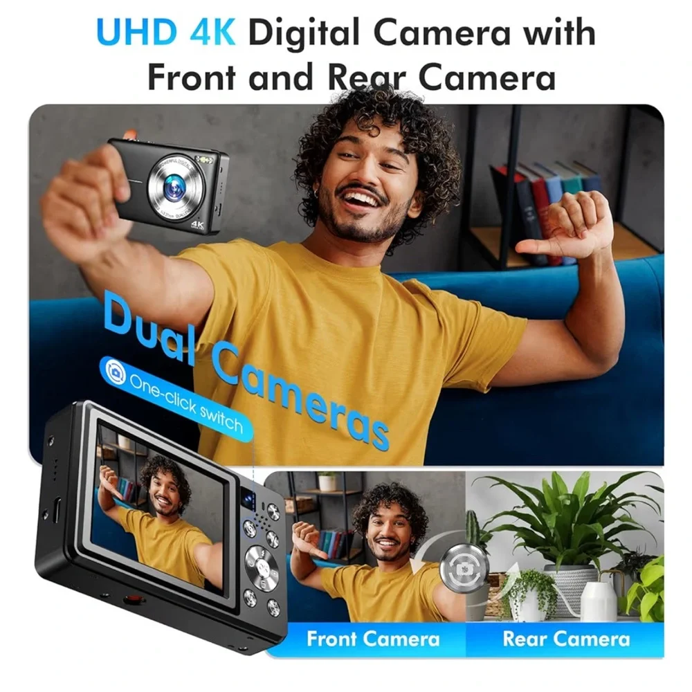 4K Ultra HD Digital Camera - Black New